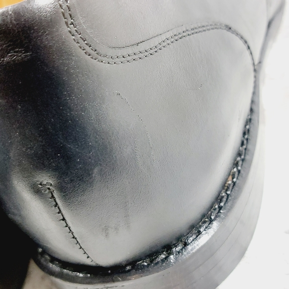 Tauer & Johnson Cap Toe Men's Lace Up Formal Black Leather Dress Shoes V529 - Picture 12 of 13